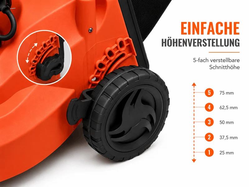 Benzin 4 Takt Rasenmäher / Mulchmäher 99CC 1800W 3.5PS