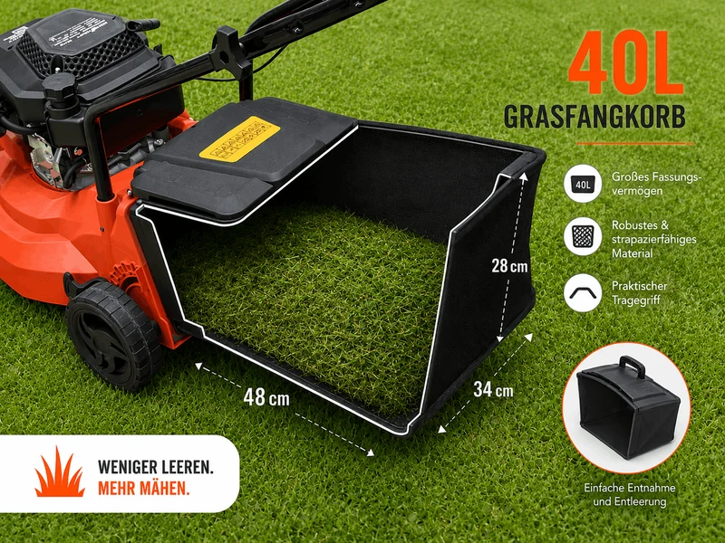 Benzin 4 Takt Rasenmäher / Mulchmäher 99CC 1800W 3.5PS