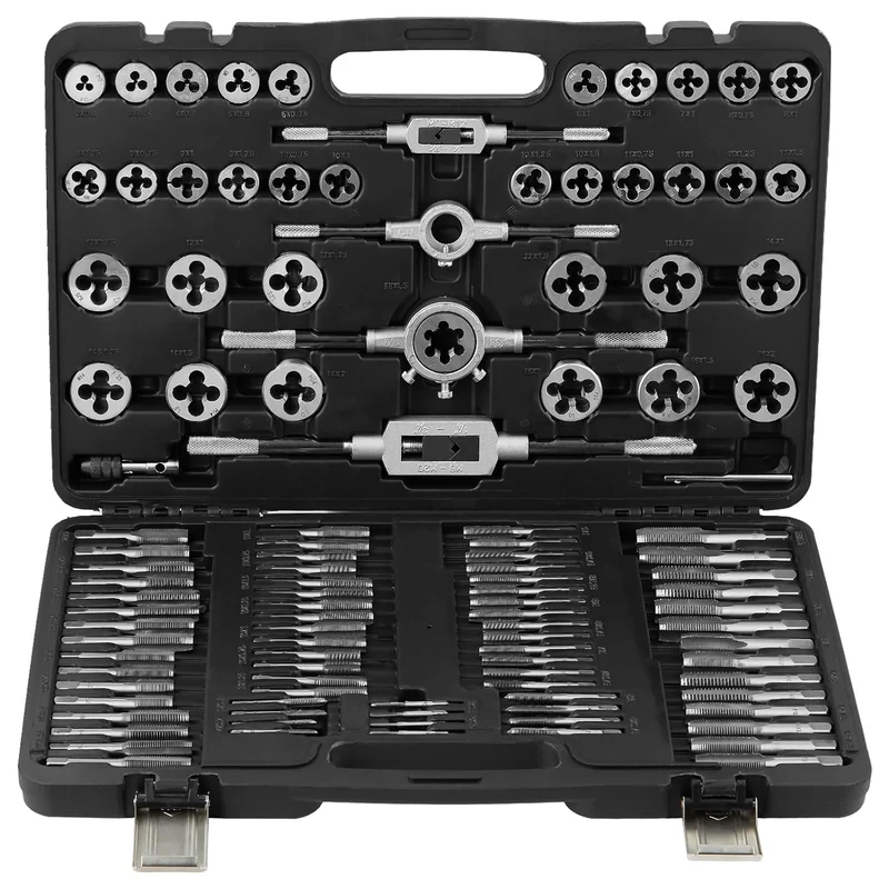 110 tlg. Gewindeschneider Schneideisen Set M2-M18 Gewindebohrer