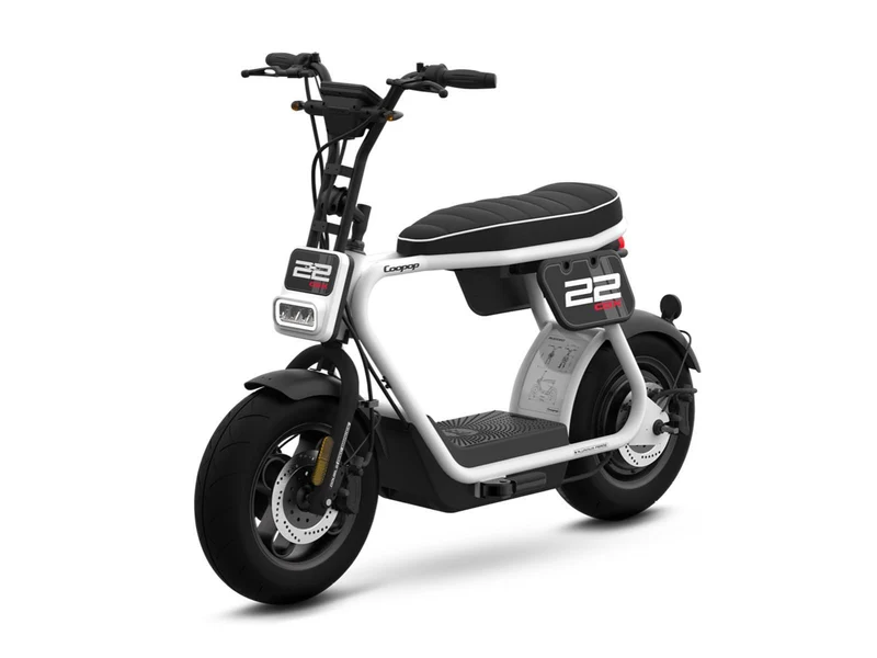 Coopop COX E-Bike E-Scrambler 1200W 25-45 km/h Weiß