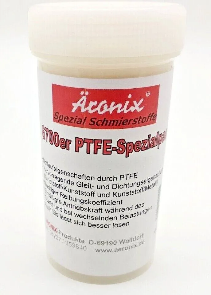 (255€/1Kg) 100g Äronix PTFE Spezial Paste 6700 SILICONFREI Spezial Fett Kunststoff Plastik -40°C +200°C