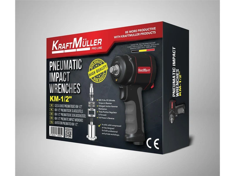 KraftMüller Druckluft Schlagschrauber 1200NM - 1/2″ M