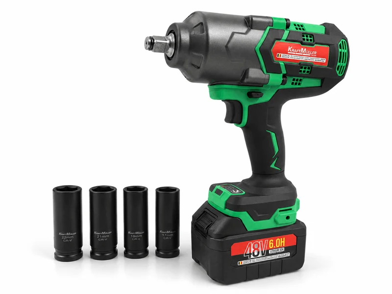 KraftMüller Akku Schlagschrauber Pro Line 48V 6 Ah 1300NM