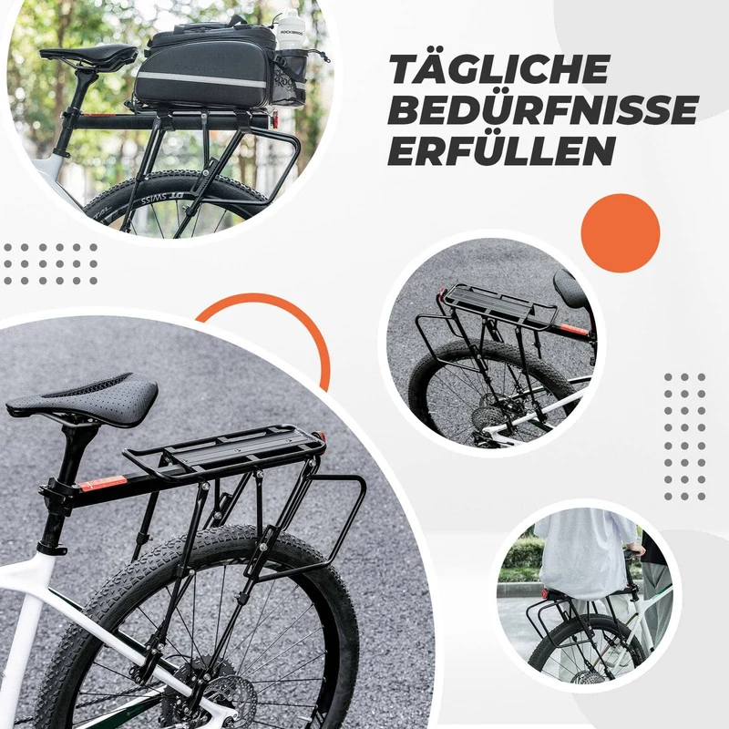ROCKBROS Fahrrad Gepäckträger Verstellbar mit Schnellspanner Reflektor