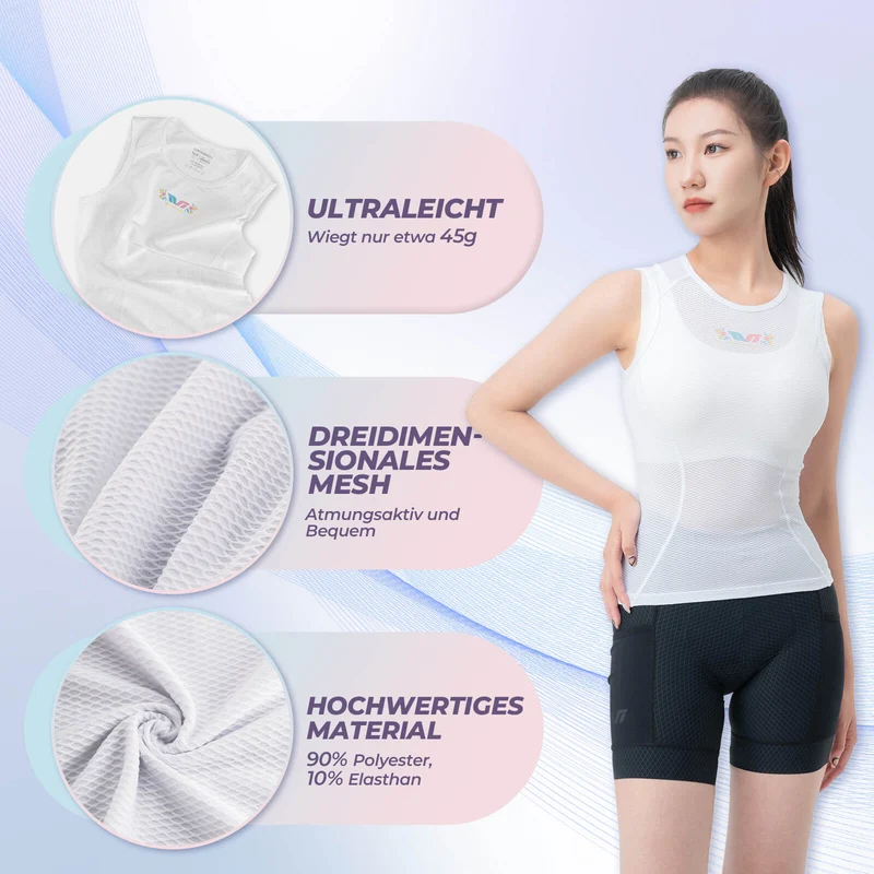 ROCKBROS TVI Radtrikot Ärmellos Sommer Unterhemd Fahrradtrikot Atmungsaktiv