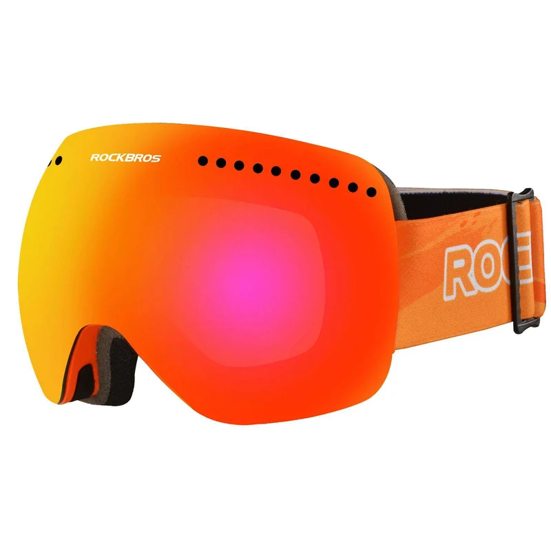 ROCKBROS Skibrille für Damen und Herren Anti-Nebel UV400 Schutz Skibrille