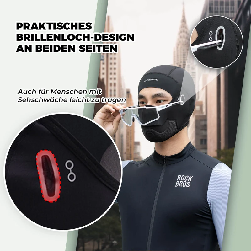 ROCKBROS Sturmhauben mit Polstern Balaclava Sommer Gesichtsschutz Elastisch