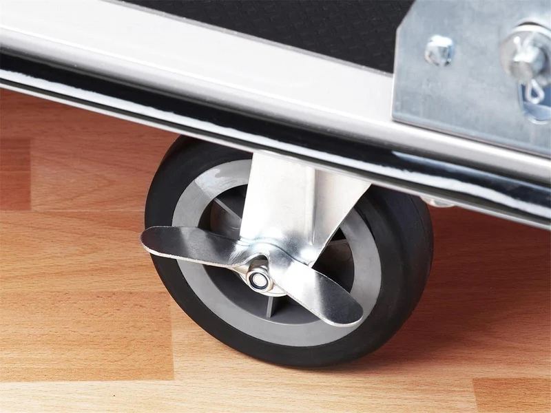 Meister Plattformwagen "cut-off" - Klappbar - Bis 300 kg Tragkraft - Feststellbremse / Transporthilfe mit Lenkrollen / Paketwagen mit Antirutsch-Beschichtung / Klappwagen aus Stahl / 8985630