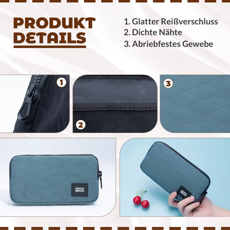 ROCKBROS Geldbörse Portemonnaie Geldbeutel Handytasche für Kreditkarte Schlüssel