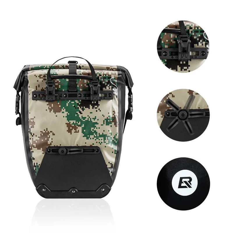 ROCKBROS 100 % wasserdichte Transporttaschen mit Netztasche 27L