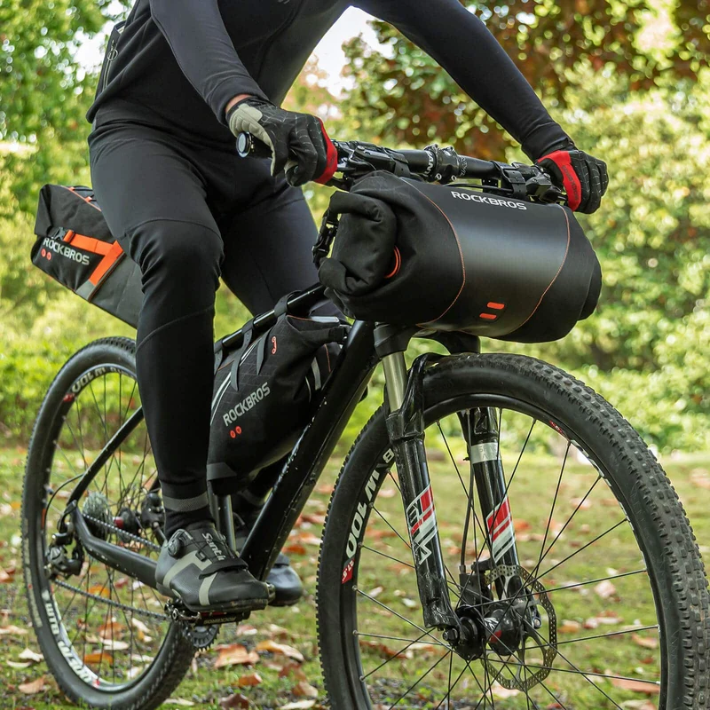 ROCKBROS Wasserdichte Fahrrad Lenkertasche 2L mit Öffnungsdesign