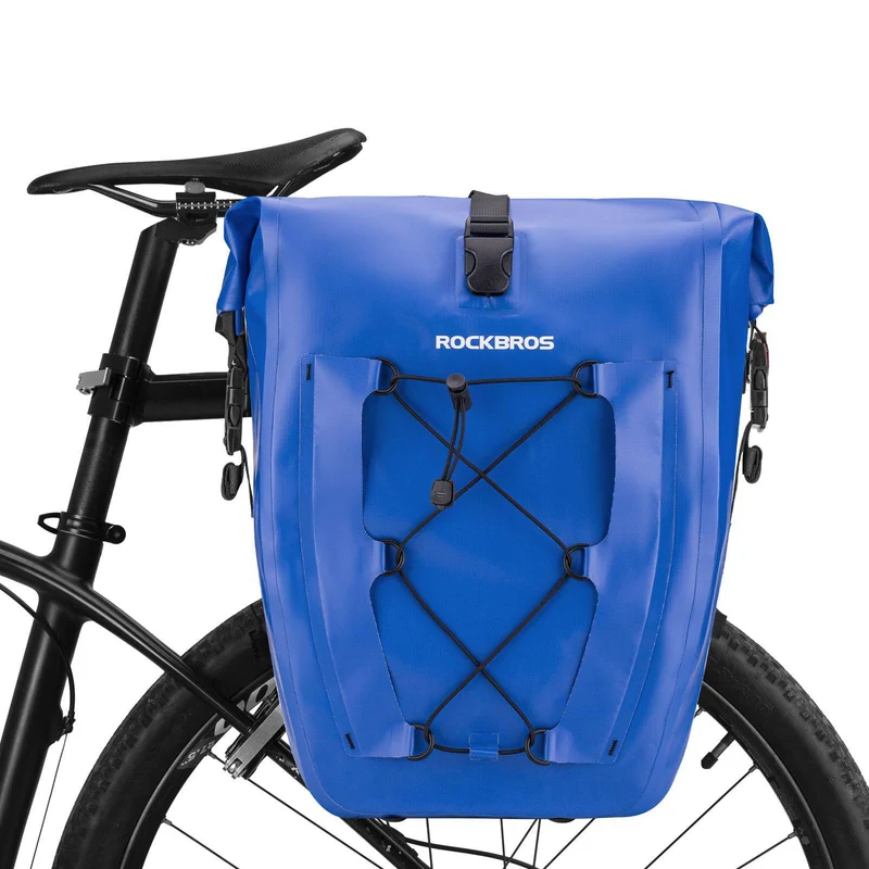 ROCKBROS Gepäckträgertasche 25L-32L 100 % wasserdicht mit Tragegriff