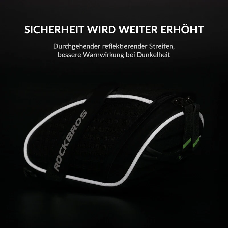 ROCKBROS Satteltaschen Fahrradsitz Taschen mit Rücklichthalter 1L