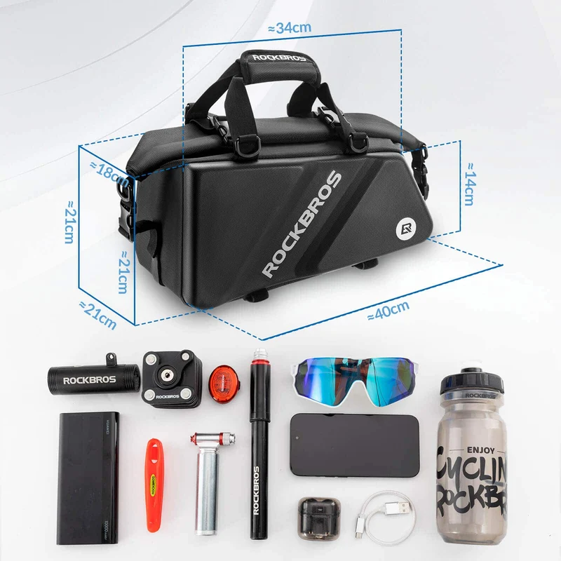 ROCKBROS Gepäckträgertasche Reflektierend Transporttasche 11,6 L mit Schultergurt