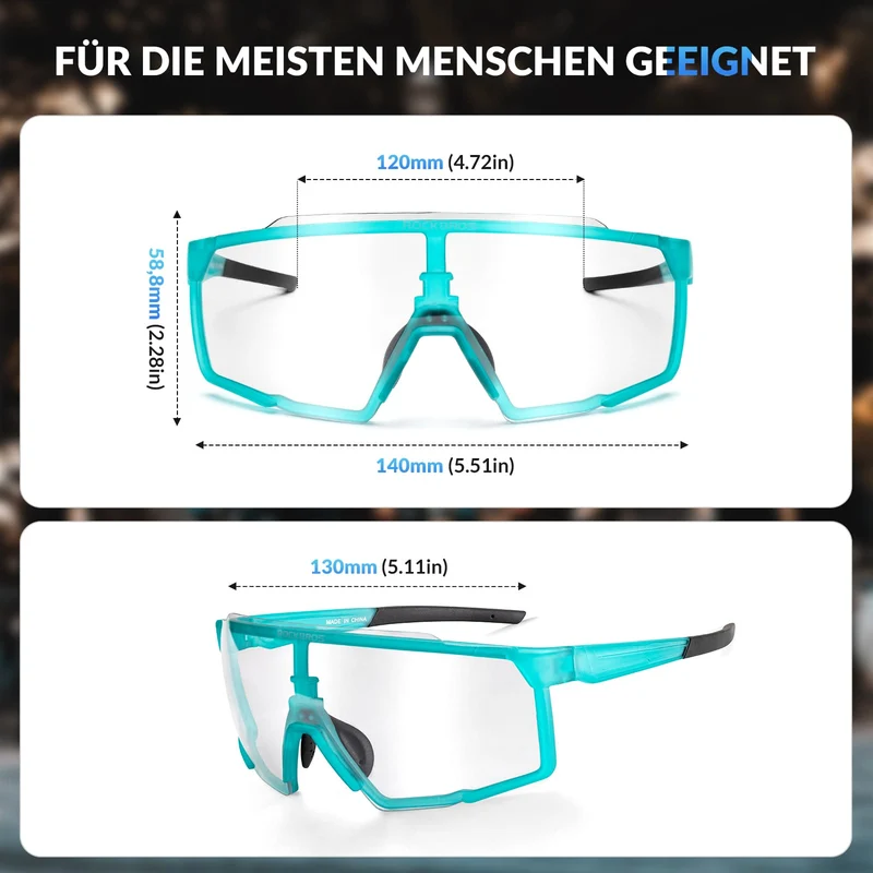 HD Photochrome Fahrradbrille für Outdoor-Aktivitäten (Blau)