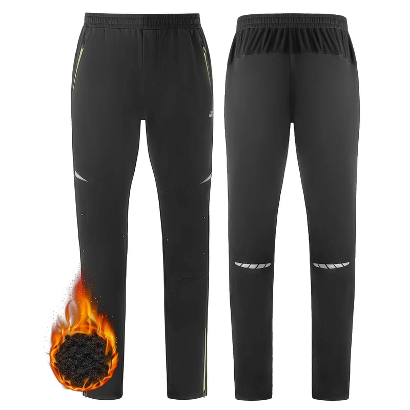 ROCKBROS Herren Fahrradhose Winddicht und Warm für Winter Outdoor-Sport
