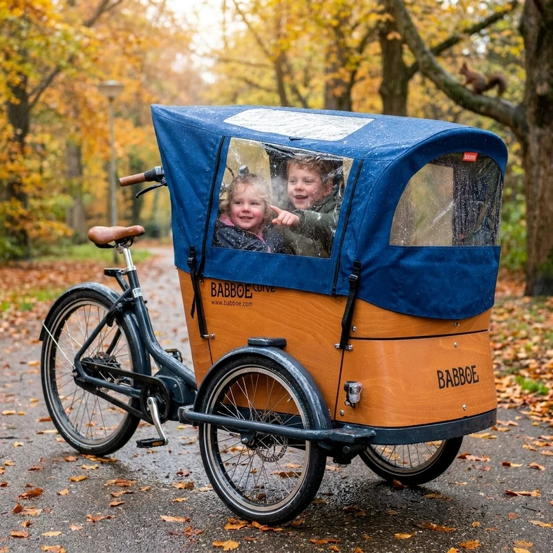 Babboe Regenverdeck blau für Curve Docril