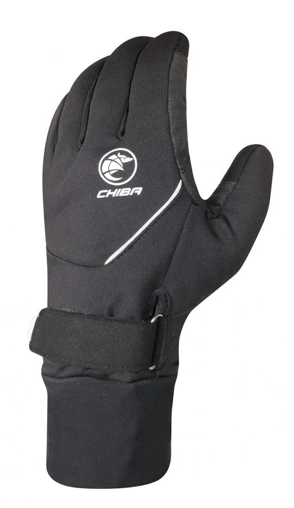 CHIBA Rain Pro - wasserdichte Radhandschuhe L schwarz/weiß, atmungsaktiv, Touchfinger