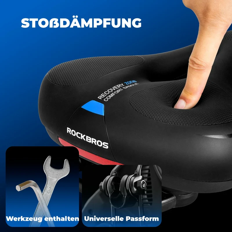 ROCKBROS wasserdicht Fahrradsattel für MTB & Rennrad aus Memory Foam
