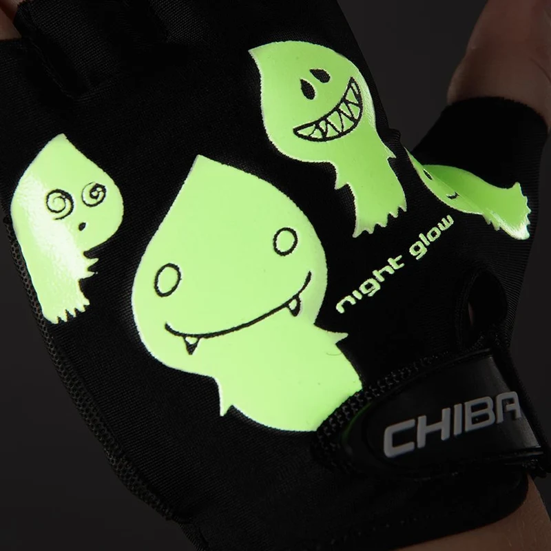 CHIBA Cool Kids - Kinder Radhandschuhe L schwarz, Griptec Innenhand, atmungsaktiv