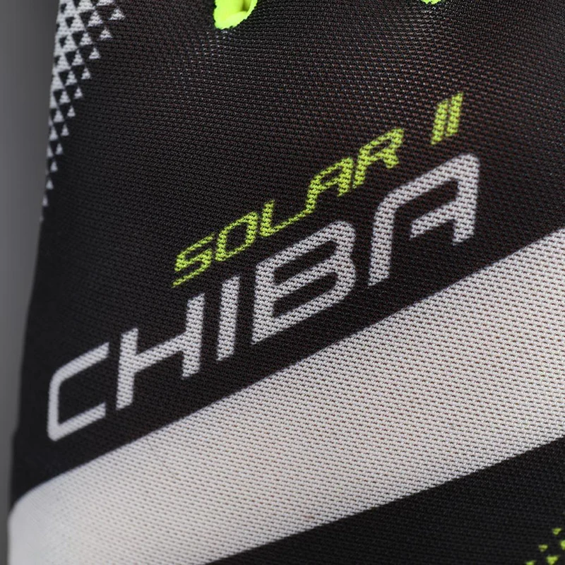 CHIBA Solar II - Radhandschuhe schwarz/neongelb, kurzfinger, atmungsaktiv, Größe M