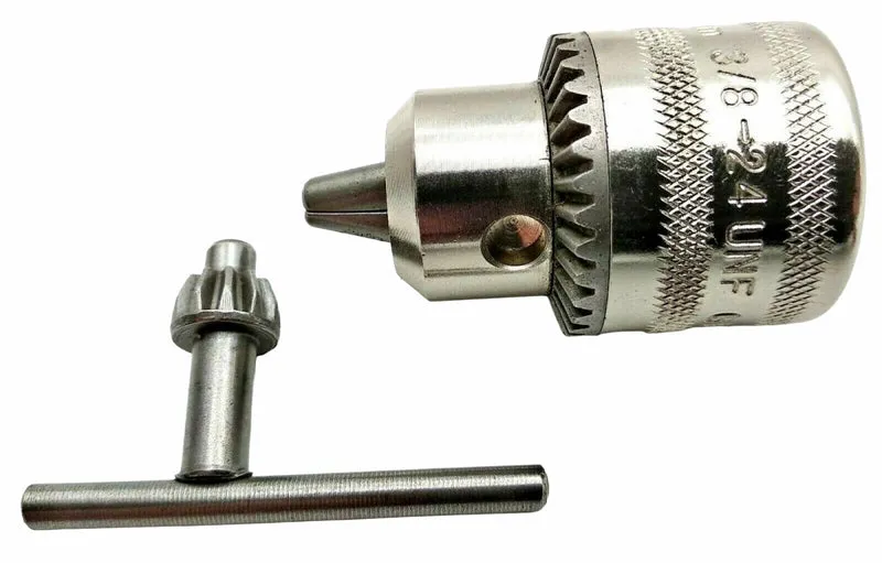 Profi Zahnkranz Metall Bohrfutter 1,5 - 10mm, 3/8 x 24 UNF Gewinde, + Schlüssel
