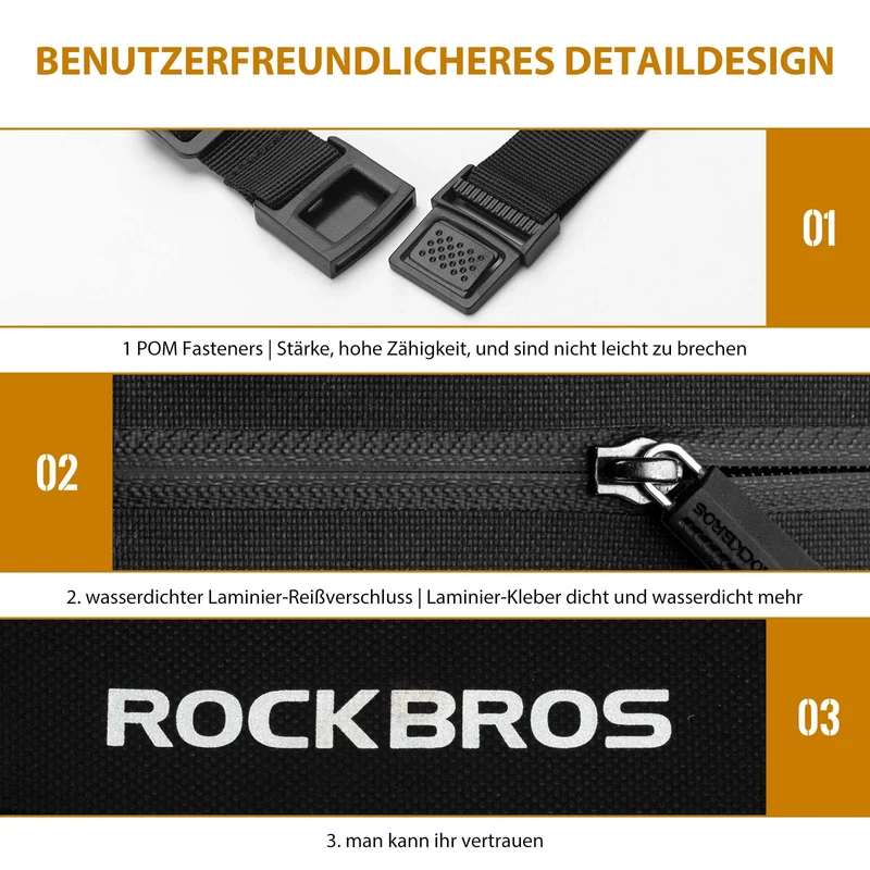 ROCKBROS Motorrad Tankrucksack Wasserdichter Magnet Tanktasche Schwarz