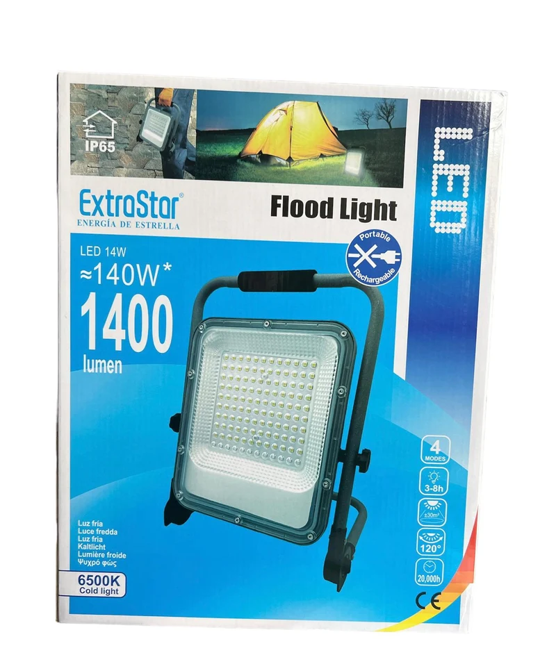 ExtraStar Akku LED Flutlicht Strahler 140W