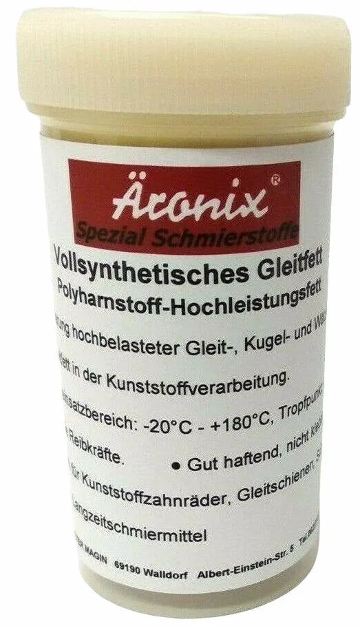 (179€/1L) Äronix 100ml vollsynthetisches Spezial Polyharnstoff Fett 7810 Hochleistungs Gleitfett siliconfrei RC Modellbau Getriebe Zahnrad Drucker Scanner Kopierer Kunststoff Teile Zahnrad