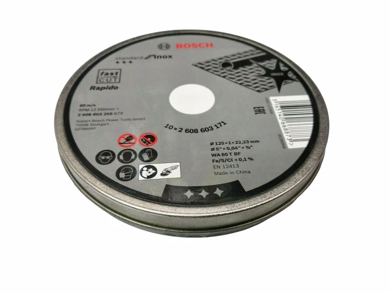 10x BOSCH Ø 125mm Rapido Standard INOX Trennscheibe WA60T BF Winkelschleifer Flex