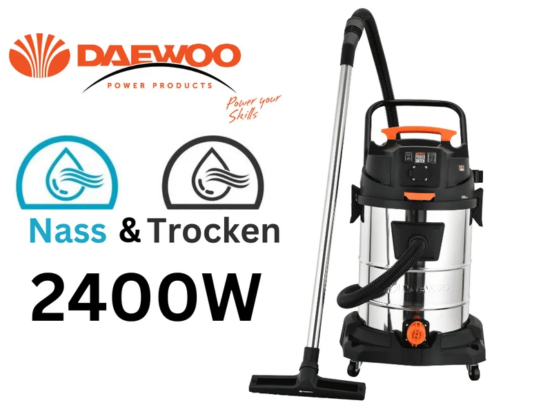 DAEWOO 2400W - 60L Nass- & Trockensauger Staubsauger Profi Sauger
