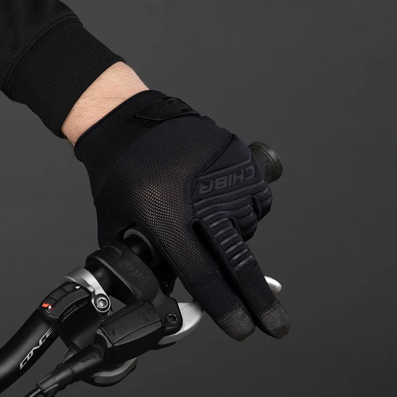 CHIBA Blade - Radhandschuhe schwarz/schwarz, XL, atmungsaktiv mit Gelpolster & Touchfinger