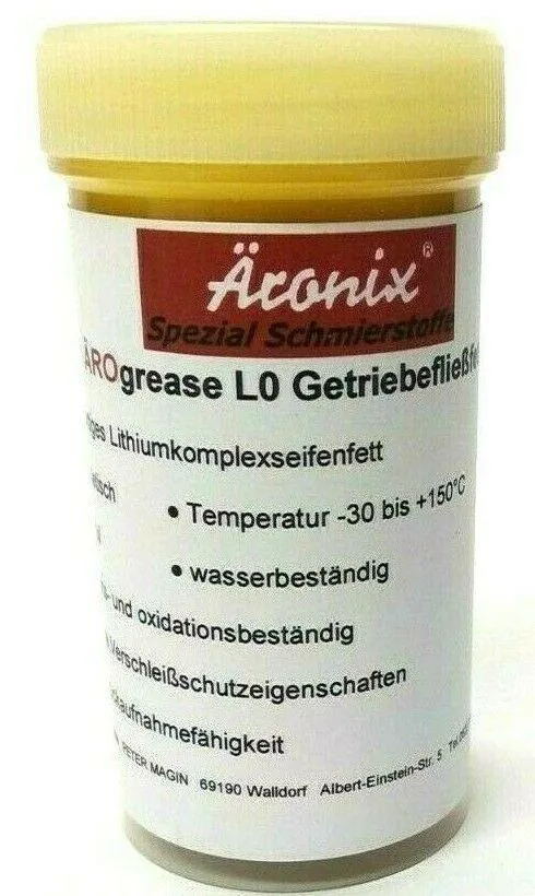 (118€/1L) 100ml Äronix ÄROgrease L0 Getriebefließfett 7705 Fett teilsynthetisch -30 bis +150°C NLGI 0 Bohrhammer Schlagwerk Getriebe Lager