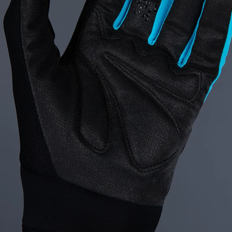 CHIBA Blade - Radhandschuhe L schwarz/türkis, atmungsaktiv, Touchfinger, Polsterung