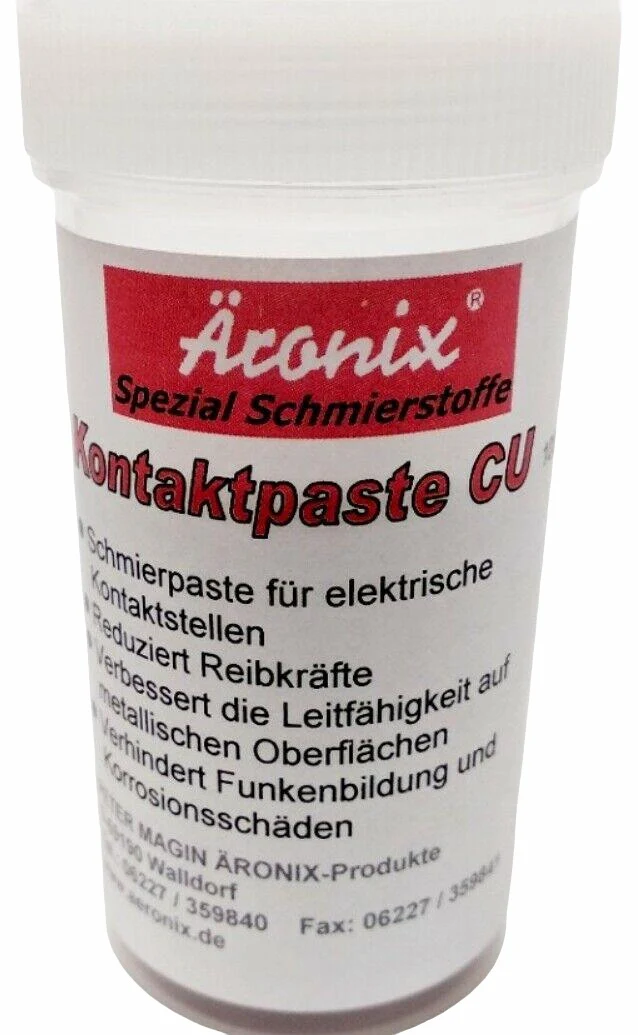 (205€/Kg) 100g Äronix 4404 Kupfer Kontaktpaste CU verbessert die elektrische Leitfähigkeit und schützt vor Korrosion-30 bis +200° Elektrik Montage Modellbau