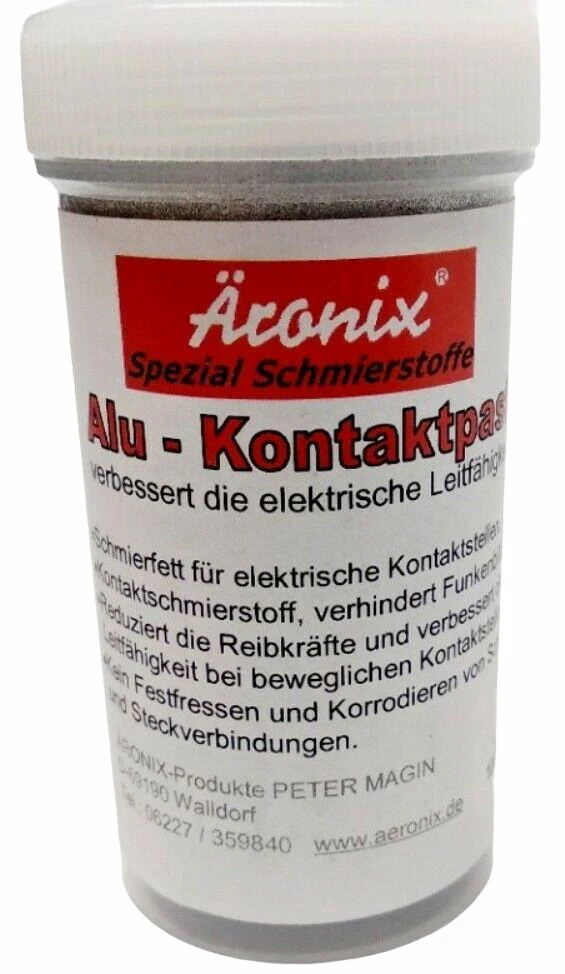 100g Äronix Aluminium Profi Kontakt synthetische ALU Paste Elektrik Montage verbessert die elektrische Leitfähigkeit und schützt vor Korrosion