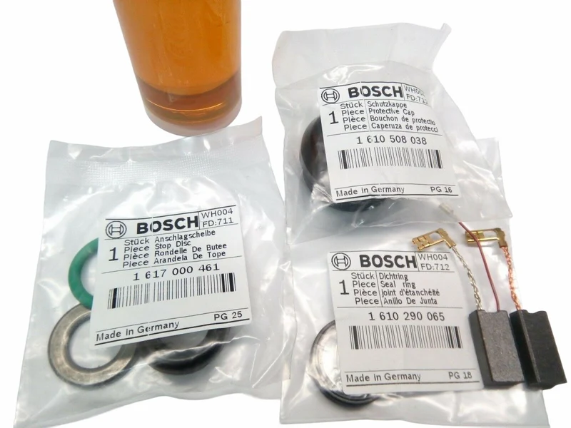 Bosch GBH 5-40 DE Wartung Reparatur Set Kohlen Schutzkappe Dichtungen Scheibe Öl