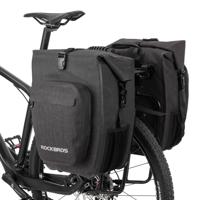 ROCKBROS Fahrrad hinter Gepäckträgertasche wasserdicht 20-27L für E-Bike/Rennrad/MTB