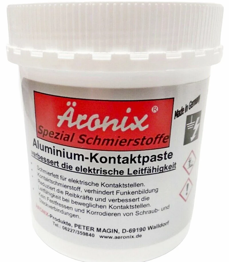 (99€/Kg) 500g Äronix Aluminium Profi Kontakt Alu Paste Elektrik Montage verbessert die elektrische Leitfähigkeit und schützt vor Korrosion