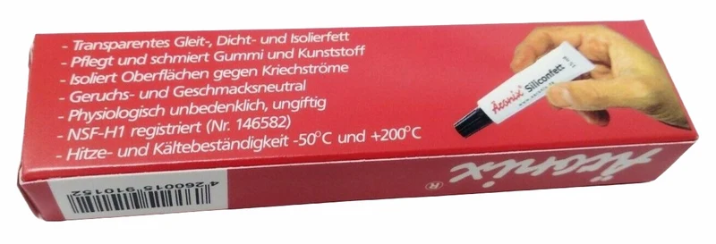 (750€/1L) 15ml Äronix 5561 Silikonfett -40+200°C Siliconfett Silikon Paste Fett Tube