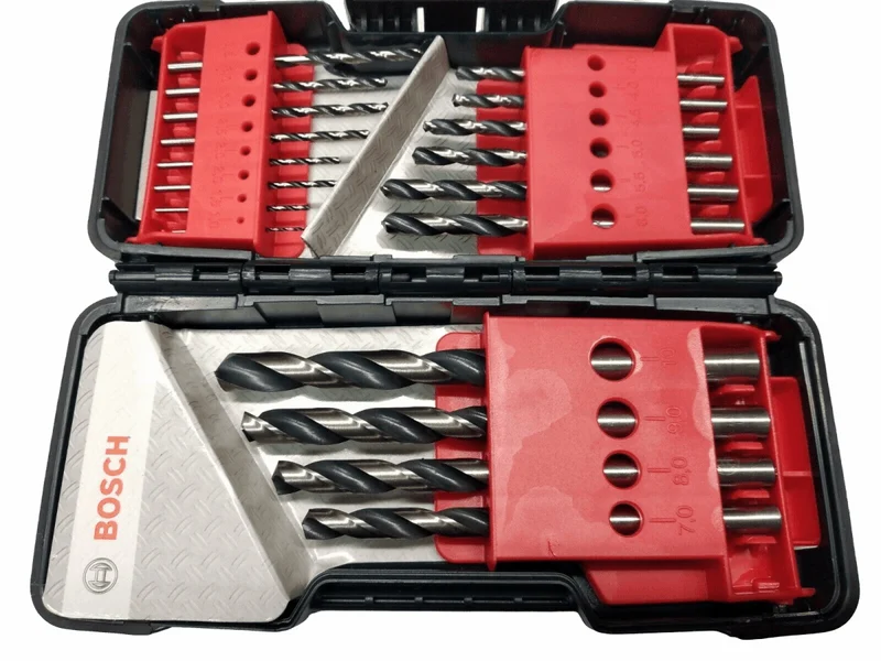 Bosch blau HSS Metallbohrer Set 18-teilig Toughbox 1-10 mm Spiral Bohrer DIN 338