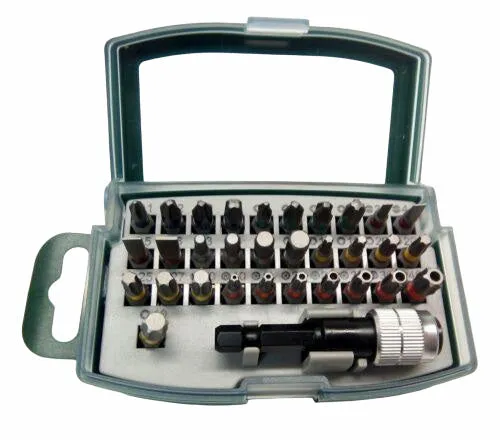 Bosch 32-tlg Schrauberbit-Set Sortiment mit Farbcodierung in Box Bitset Bits Bit