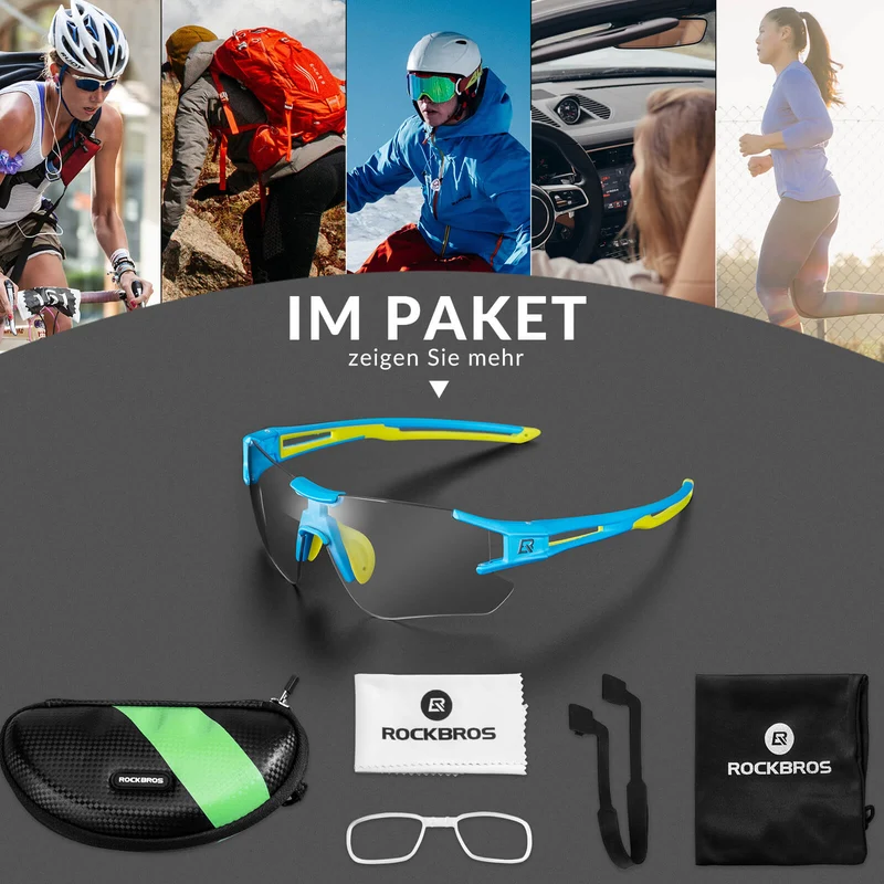Photochromic Radbrille für Damen und Herren (UV-Filter)