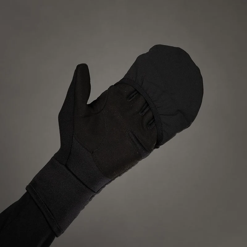 CHIBA Polarfleece Titan - Radhandschuhe schwarz S, winddicht, warm, Touchfunktion