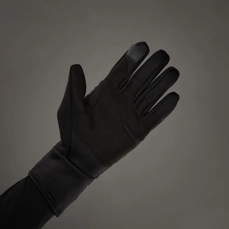 CHIBA Polarfleece Titan - Radhandschuhe schwarz S, winddicht, warm, Touchfunktion