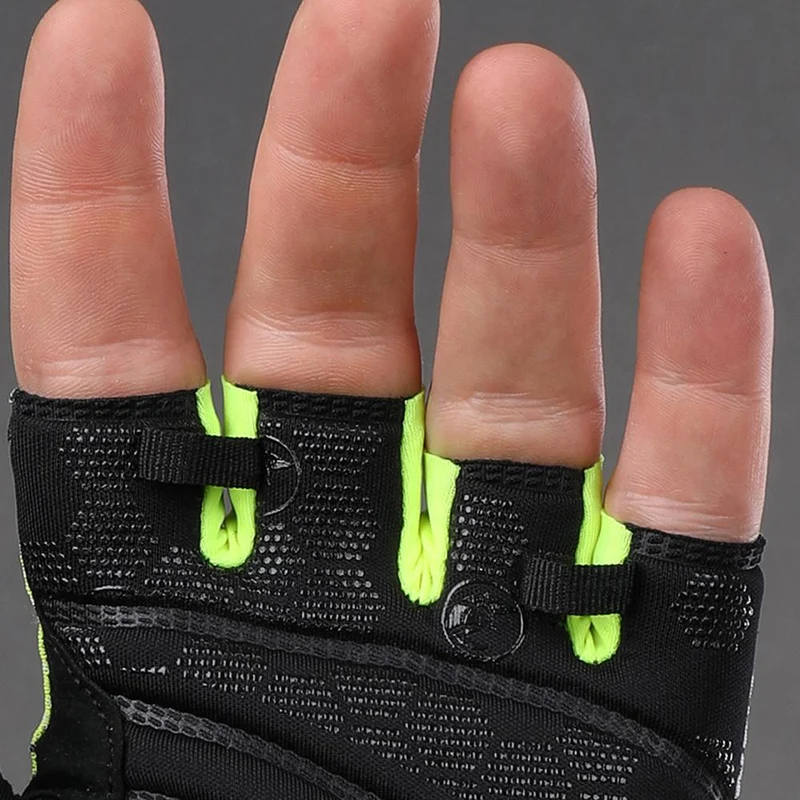 CHIBA Solar II - Radhandschuhe S schwarz/neongelb, atmungsaktiv & leicht gepolstert