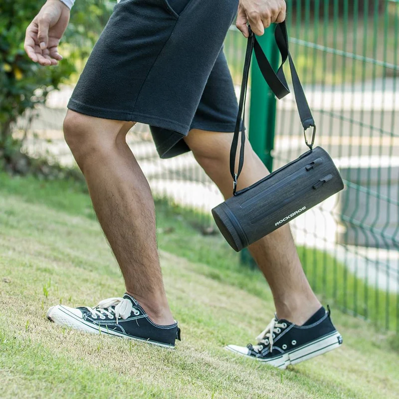 ROCKBROS 3 in 1 Wasserdichte Lenkertasche Zylindrisch Tragbar 2L