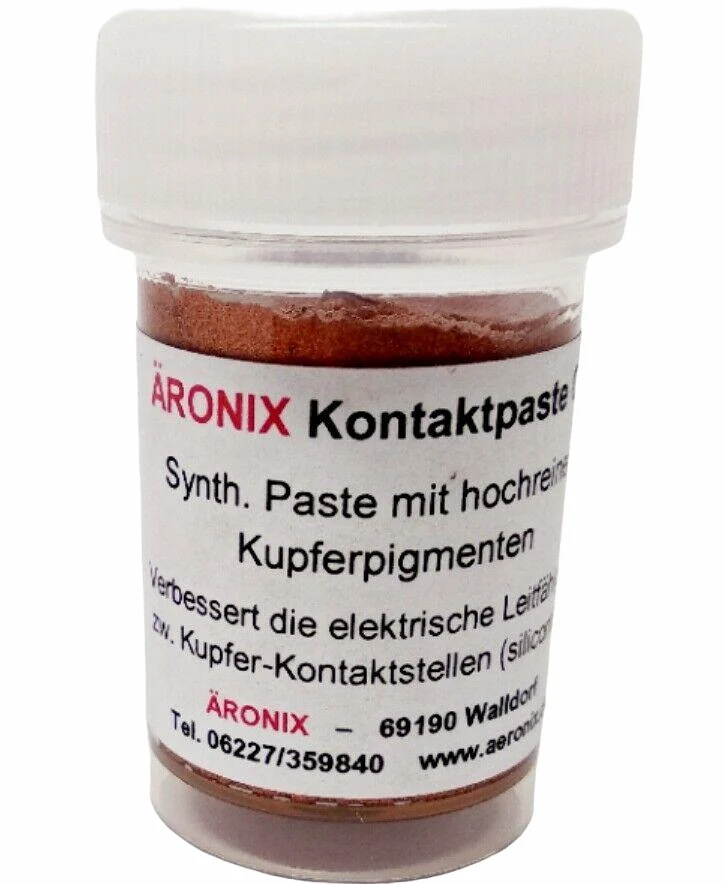 (540€/1Kg) 20g Äronix 4404 Kupfer Kontaktpaste CU -30°C bis +200°C verbessert die elektrische Leitfähigkeit und schützt vor Korrosion Elektrik Montage Modellbau