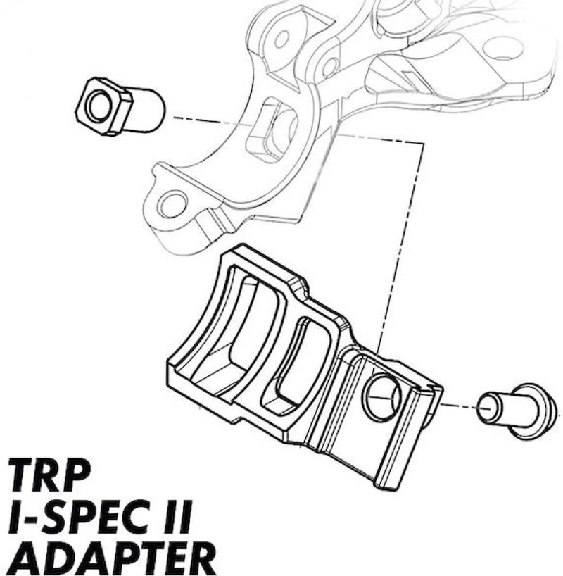 TRP Adapter Brems- zu Shifter-/Dropperhebel Schwarz - I-Spec II Standard