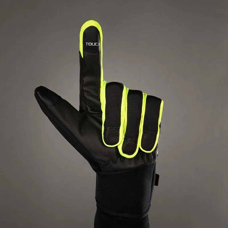 CHIBA Phantom - Winter Radhandschuhe XXL schwarz/neongelb, winddicht & touchfähig